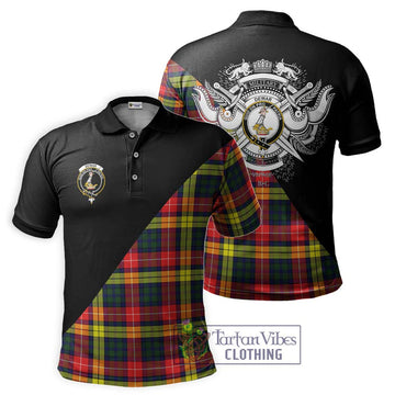 Dewar Tartan Polo Shirt with Family Crest and Military Logo Style Kid - Tartan Vibes Clothing