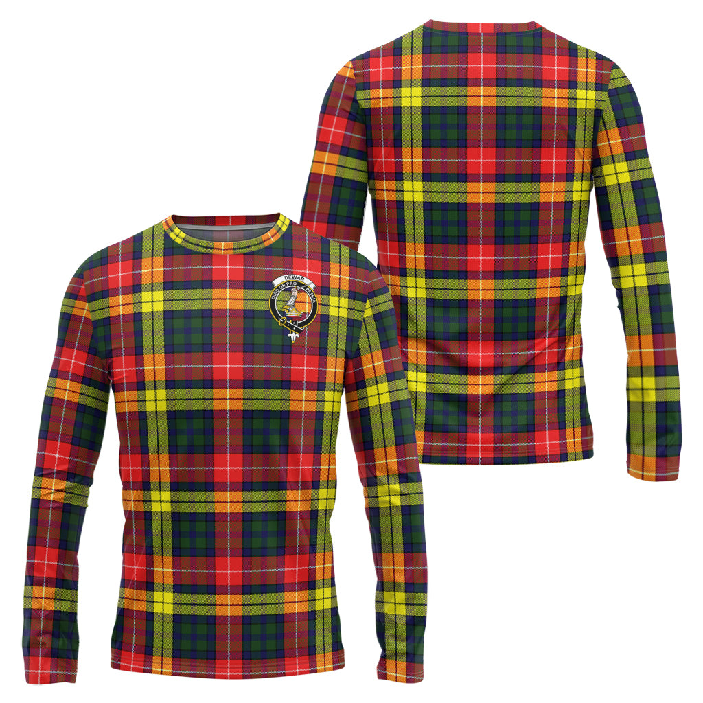 Dewar Tartan Long Sleeve T-Shirt with Family Crest Unisex - Tartan Vibes Clothing