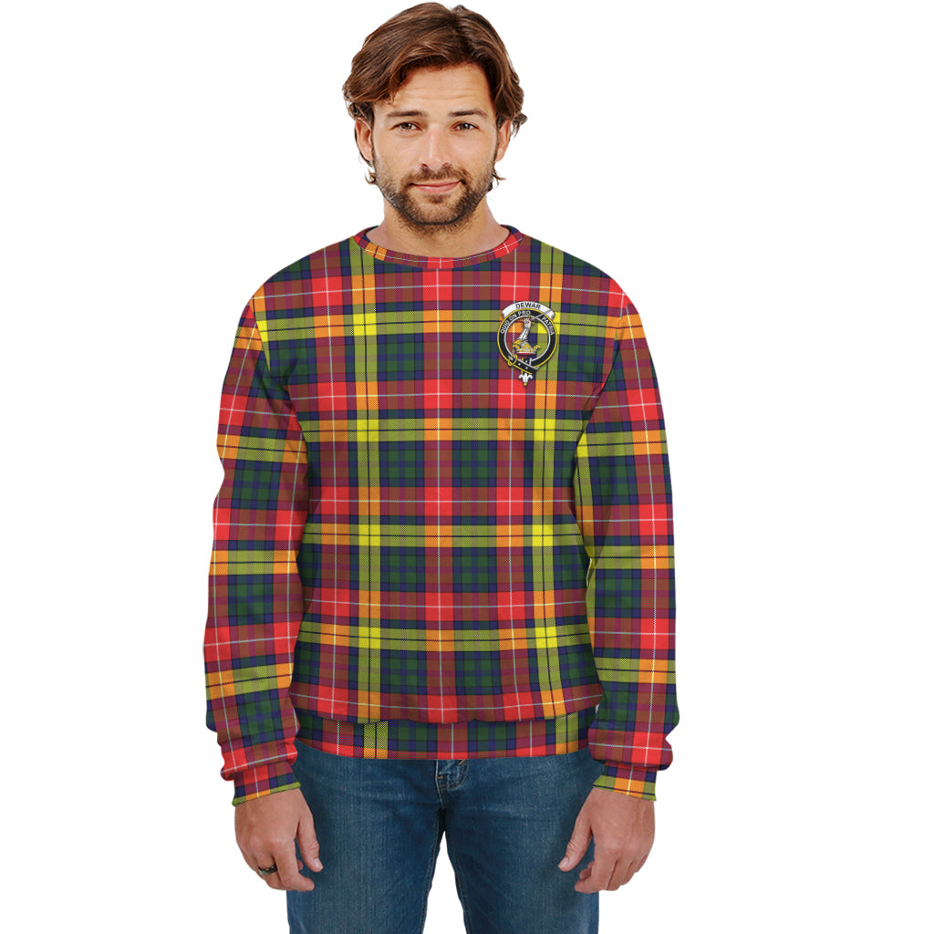 Dewar Tartan Sweatshirt with Family Crest Unisex - Tartan Vibes Clothing