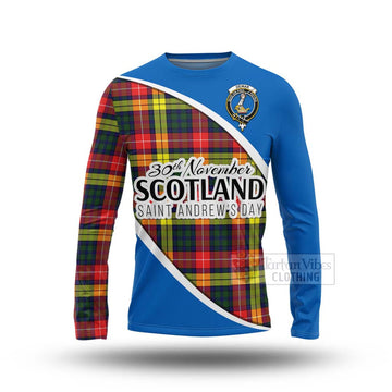 Dewar Family Crest Tartan Long Sleeve T-Shirt Celebrate Saint Andrew's Day in Style Unisex - Tartan Vibes Clothing