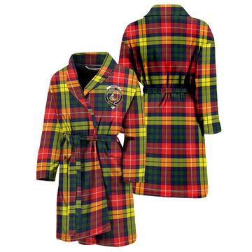 Dewar Tartan Bathrobe with Family Crest Unisex S - Tartan Vibes Clothing