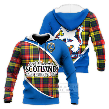 Dewar Family Crest Tartan Knitted Hoodie Celebrate Saint Andrew's Day in Style Unisex Knitted Pullover Hoodie - Tartan Vibes Clothing