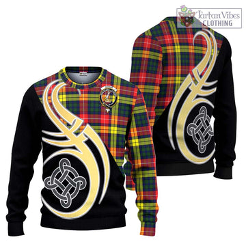 Dewar Tartan Ugly Sweater with Family Crest and Celtic Symbol Style Unisex - Tartan Vibes Clothing