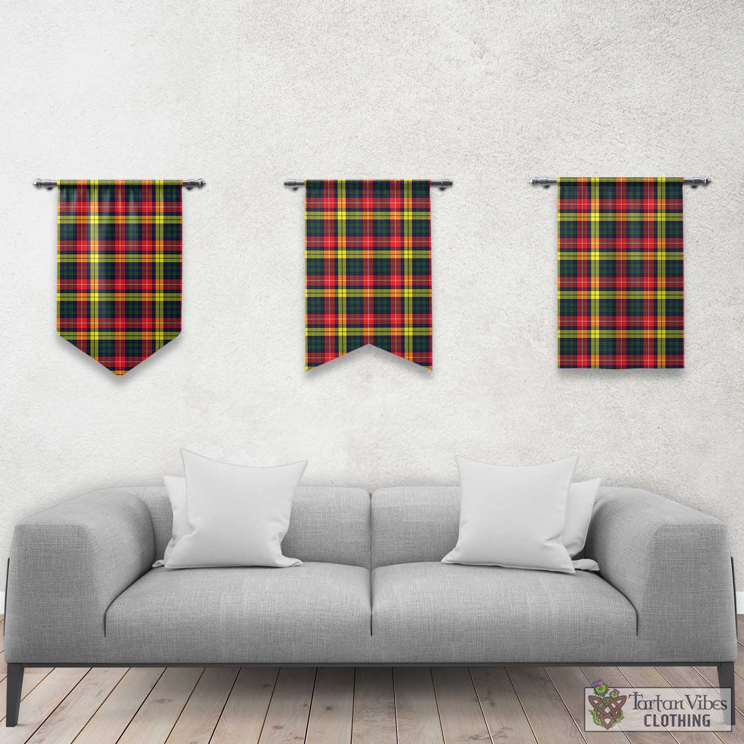Dewar Tartan Gonfalon, Tartan Banner Rectangle - Tartan Vibes Clothing