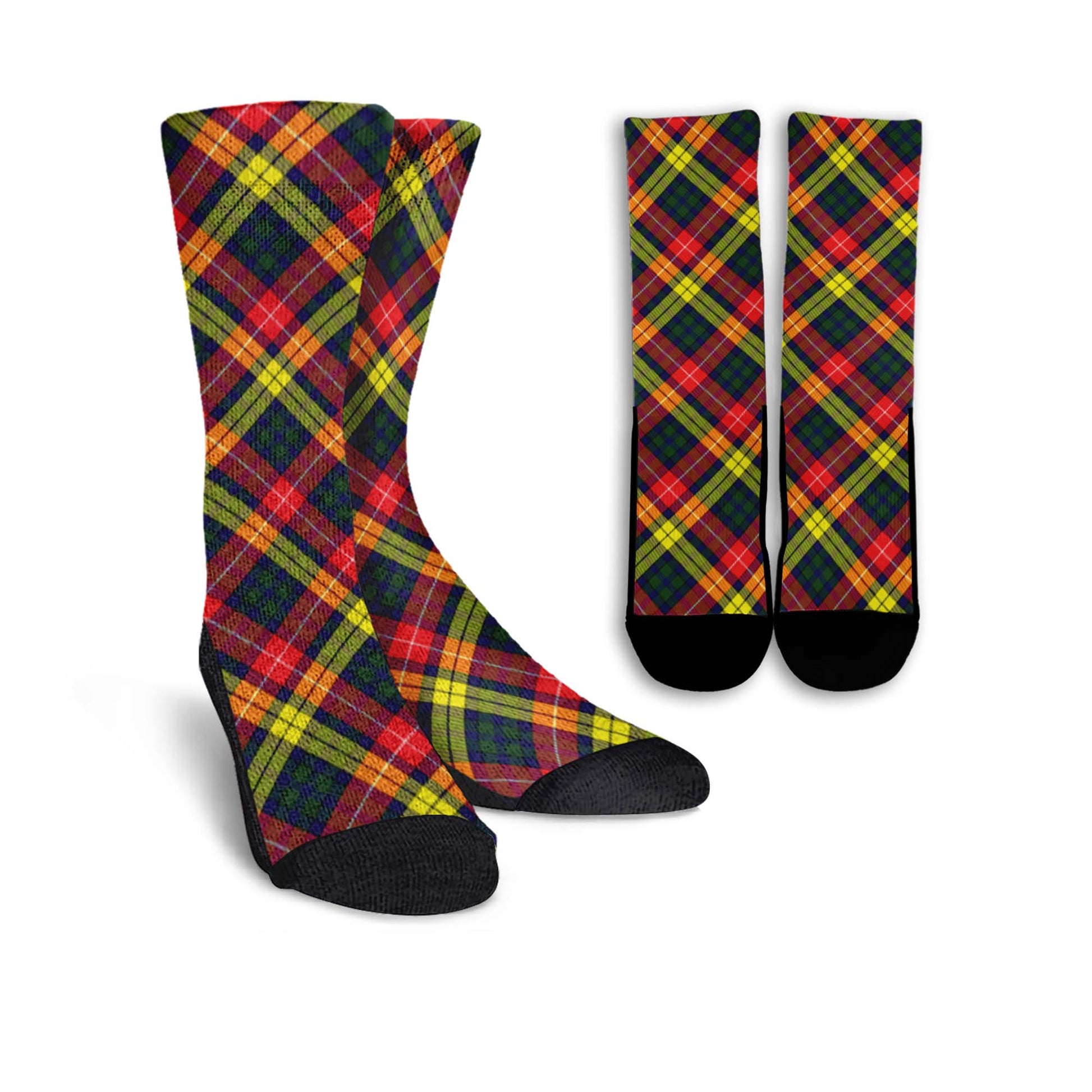 Dewar Tartan Crew Socks Cross Style Crew Socks - Tartan Vibes Clothing