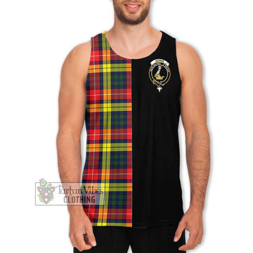 Dewar Tartan Men's Tank Top with Family Crest and Half Of Me Style Men - Tartan Vibes Clothing
