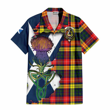 Dewar Tartan Family Crest Hawaiian Shirt Scottish Thistle Celtic Inspired Kid - Tartan Vibes Clothing