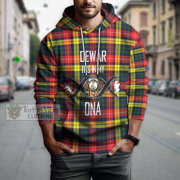 Dewar Tartan Hoodie with Family Crest DNA In Me Style Pullover Hoodie - Tartan Vibes Clothing
