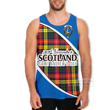 Dewar Family Crest Tartan Men's Tank Top Celebrate Saint Andrew's Day in Style Men - Tartan Vibes Clothing