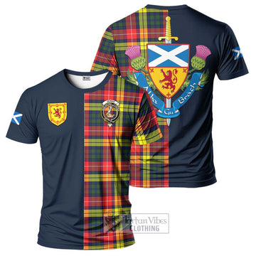 Dewar Tartan T-Shirt Alba with Scottish Lion Royal Arm Half Style Kid's Shirt - Tartan Vibes Clothing