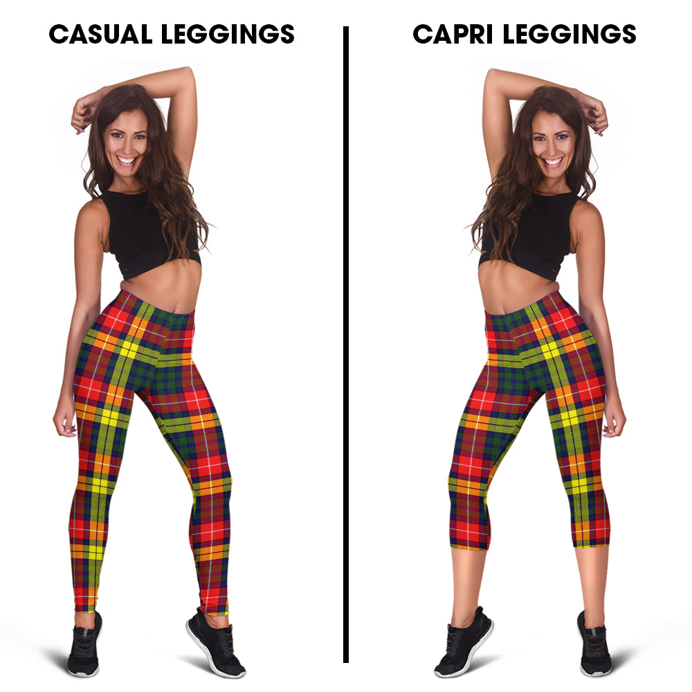 Dewar Tartan Womens Leggings Capri Leggings - Tartan Vibes Clothing