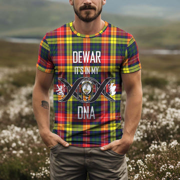 Dewar Tartan T-Shirt with Family Crest DNA In Me Style Kid's Shirt - Tartan Vibes Clothing
