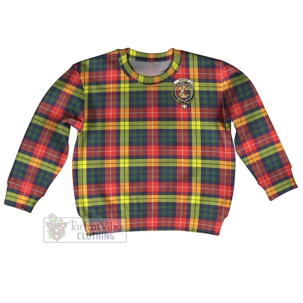 Dewar Tartan Kid Ugly Sweater with Family Crest Kid - Tartan Vibes Clothing
