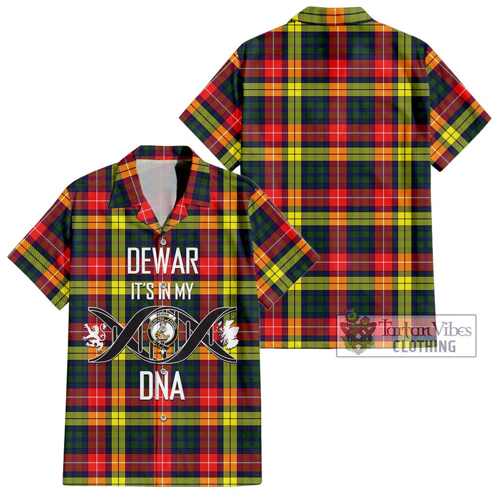 Dewar Tartan Hawaiian Shirt with Family Crest DNA In Me Style Kid - Tartan Vibes Clothing