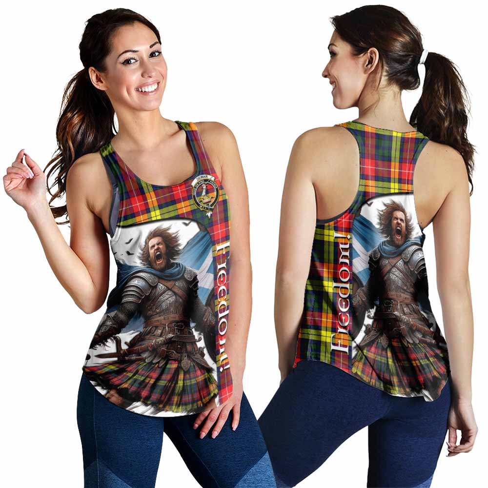 Dewar Crest Tartan Women's Racerback Tanks Inspired by the Freedom of Scottish Warrior 4XL - Tartan Vibes Clothing