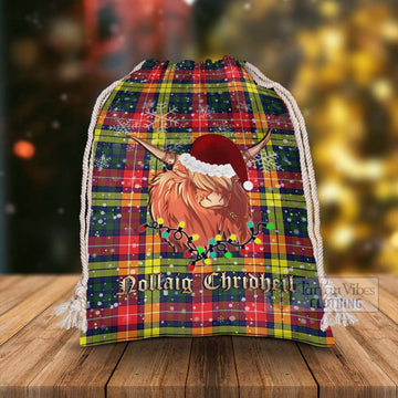 Dewar Tartan Christmas Santa's Bag with Twinkle Highland Cattle - Tartan Vibes Clothing