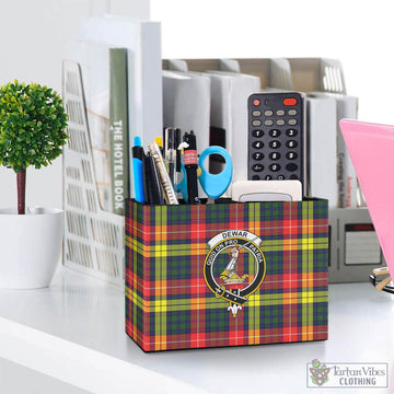 Dewar Tartan Pen Holder with Family Crest One Size 5.9"(L)*2.7"(W)*4.3"(H) - Tartan Vibes Clothing