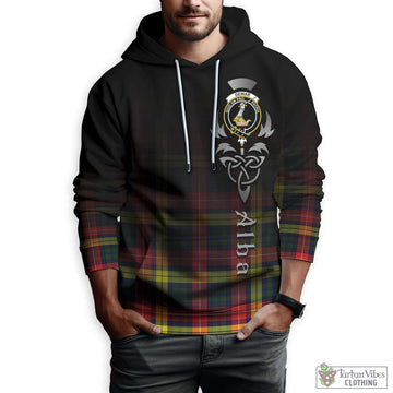 Dewar Tartan Hoodie Featuring Alba Gu Brath Family Crest Celtic Inspired Zip Hoodie - Tartan Vibes Clothing