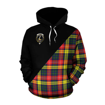 Dewar Tartan Cotton Hoodie with Family Crest and Military Logo Style Pullover Hoodie XS - Tartan Vibes Clothing