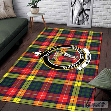 Dewar Tartan Area Rug with Family Crest L 59*86 inch (150x220 cm) - Tartan Vibes Clothing