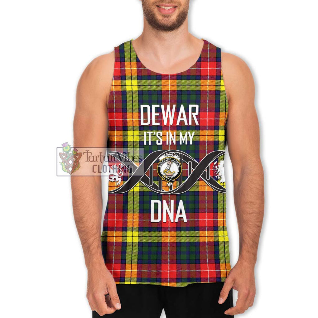 Dewar Tartan Men's Tank Top with Family Crest DNA In Me Style Men - Tartan Vibes Clothing