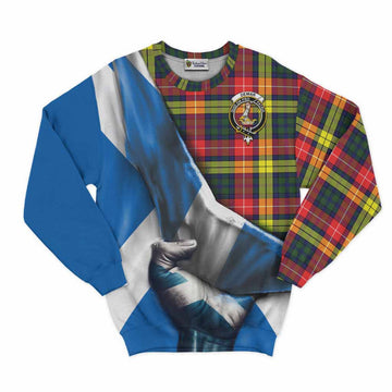Dewar Tartan Sweatshirt with Family Crest Scotland Patriotic Style Unisex - Tartan Vibes Clothing