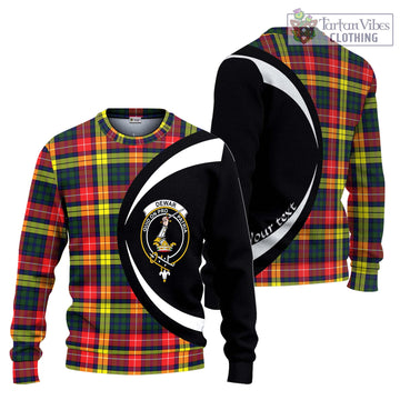 Dewar Tartan Ugly Sweater with Family Crest Circle Style Unisex - Tartan Vibes Clothing