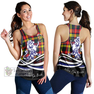 Dewar Tartan Women's Racerback Tanks with Alba Gu Brath Regal Lion Emblem 4XL - Tartan Vibes Clothing