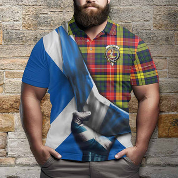 Dewar Tartan Polo Shirt with Family Crest Scotland Patriotic Style Kid - Tartan Vibes Clothing