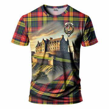 Dewar Tartan Family Crest T-Shirt with Scottish Ancient Castle Style Kid's Shirt - Tartan Vibes Clothing
