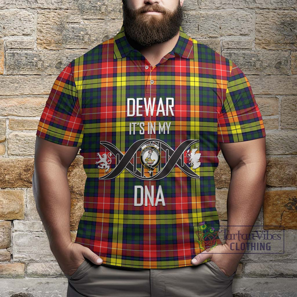 Dewar Tartan Polo Shirt with Family Crest DNA In Me Style Kid - Tartan Vibes Clothing