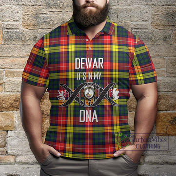 Dewar Tartan Polo Shirt with Family Crest DNA In Me Style Kid - Tartan Vibes Clothing