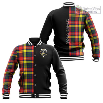 Dewar Tartan Baseball Jacket with Family Crest and Half Of Me Style Unisex - Tartan Vibes Clothing
