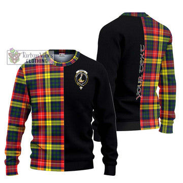 Dewar Tartan Ugly Sweater with Family Crest and Half Of Me Style Unisex - Tartan Vibes Clothing