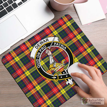 Dewar Tartan Mouse Pad with Family Crest