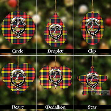Dewar Tartan Christmas Aluminium Ornament with Family Crest Aluminium - Tartan Vibes Clothing