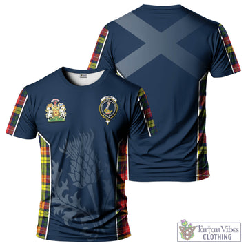 Dewar Tartan T-Shirt with Family Crest and Scottish Thistle Vibes Sport Style Kid's Shirt - Tartan Vibes Clothing