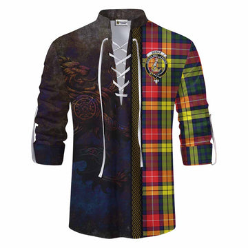 Dewar Tartan Family Crest Ghillie Kilt Shirt Alba Gu Brath Be Brave Lion Ancient Style