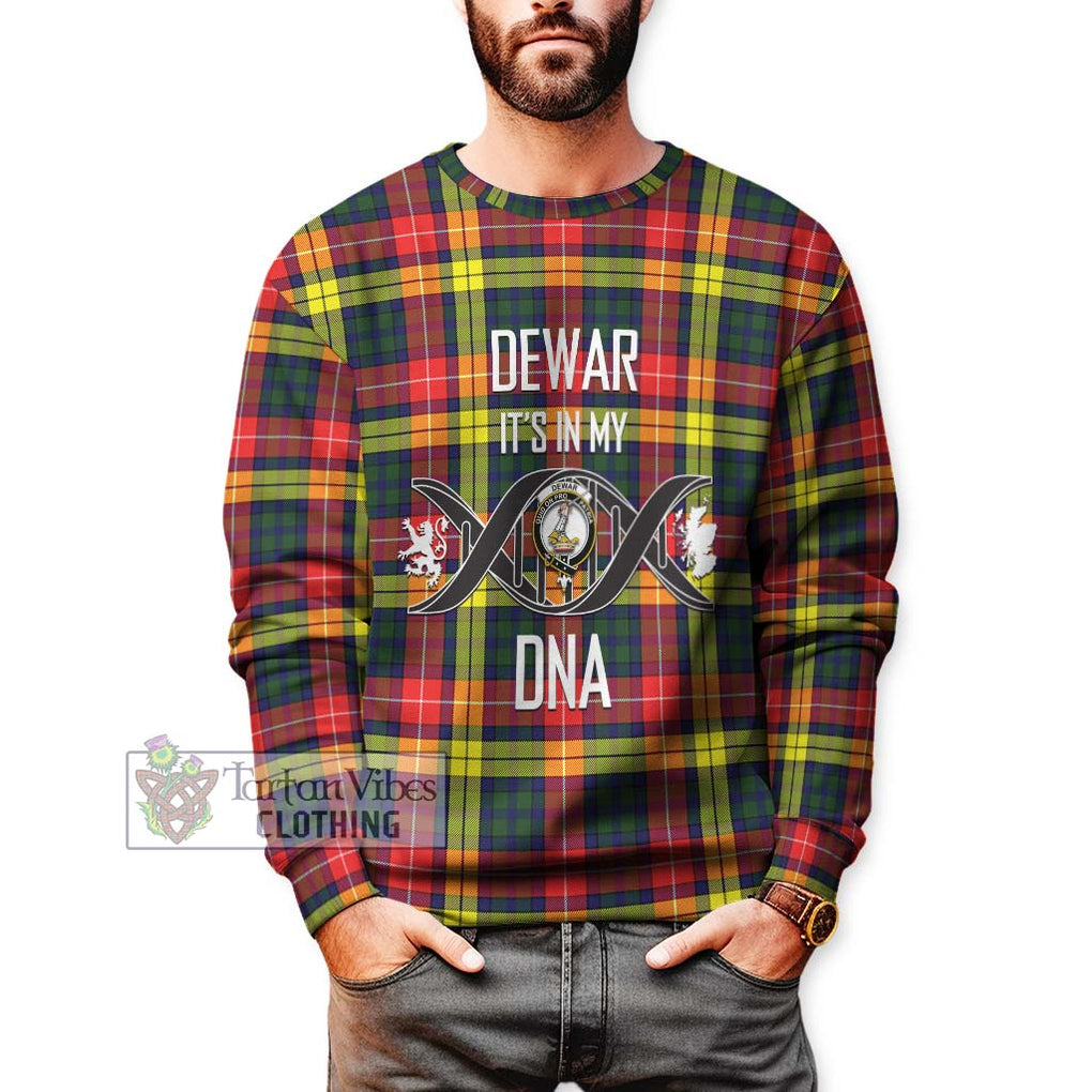Dewar Tartan Sweatshirt with Family Crest DNA In Me Style Unisex - Tartan Vibes Clothing