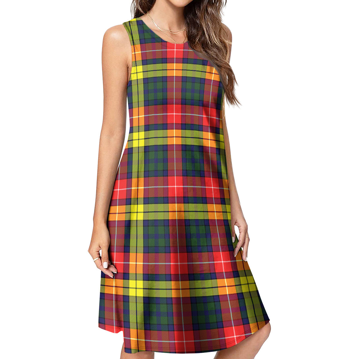 Dewar Tartan Womens Casual Dresses 4XL - Tartan Vibes Clothing