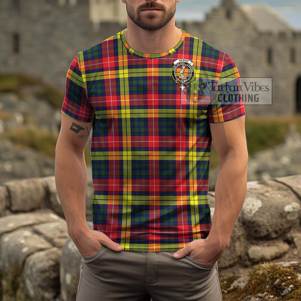 Dewar Tartan Cotton T-Shirt with Family Crest Kid's Shirt - Tartan Vibes Clothing