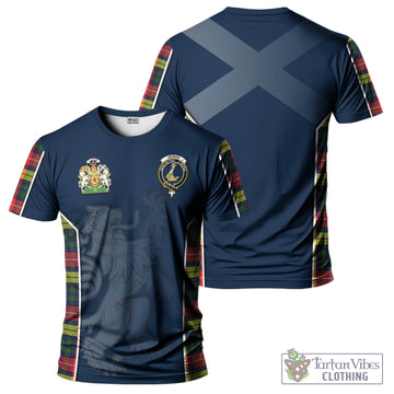 Tartan Vibes Clothing Dewar Tartan T-Shirt with Family Crest and Lion Rampant Vibes Sport Style