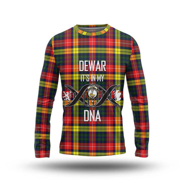 Dewar Tartan Long Sleeve T-Shirt with Family Crest DNA In Me Style Unisex - Tartan Vibes Clothing