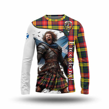 Dewar Crest Tartan Long Sleeve T-Shirt Inspired by the Freedom of Scottish Warrior Unisex - Tartan Vibes Clothing