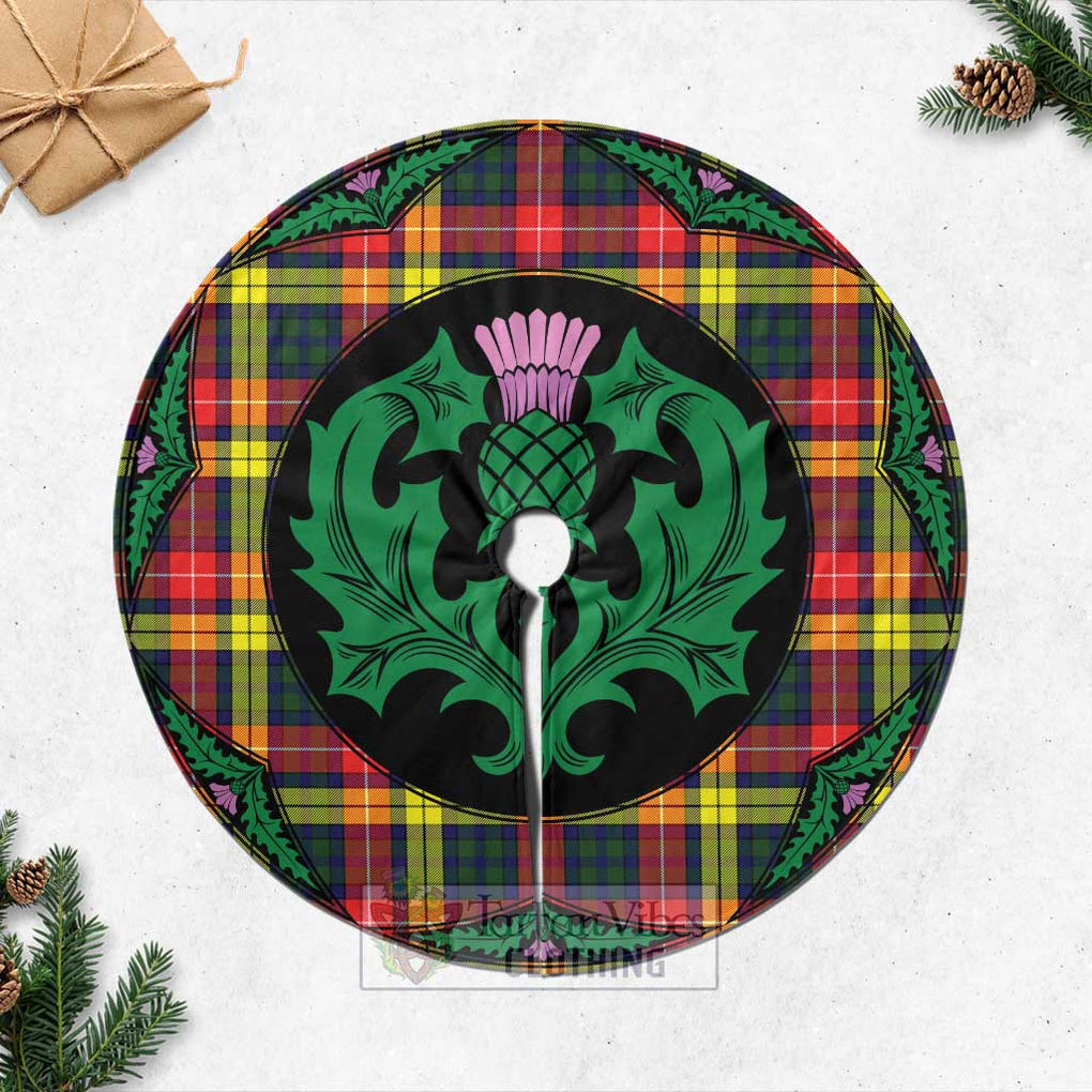 Dewar Tartan Christmas Tree Skirt Scottish Thistle Style Casual Tree Skirts - Tartan Vibes Clothing