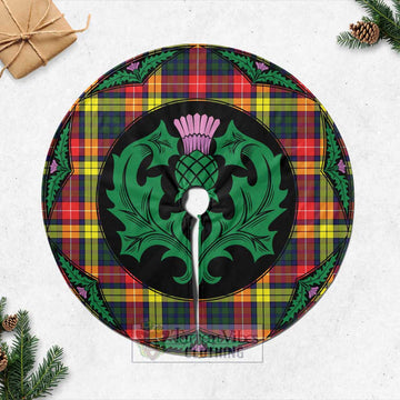 Dewar Tartan Christmas Tree Skirt Scottish Thistle Style Casual Tree Skirts - Tartan Vibes Clothing