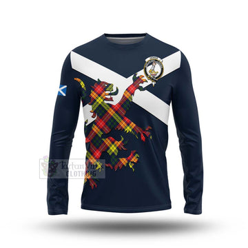 Dewar Tartan Lion Rampant Long Sleeve T-Shirt Proudly Display Your Heritage with Alba Gu Brath and Clan Name Unisex - Tartan Vibes Clothing