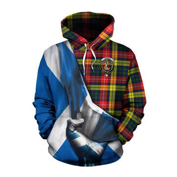 Dewar Tartan Cotton Hoodie with Family Crest Scotland Patriotic Style Pullover Hoodie XS - Tartan Vibes Clothing