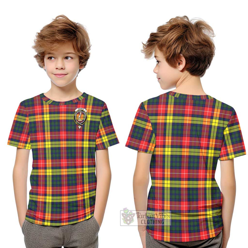Dewar Tartan Kid T-Shirt with Family Crest Youth XL Size14 - Tartan Vibes Clothing