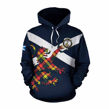 Dewar Tartan Lion Rampant Cotton Hoodie Proudly Display Your Heritage with Alba Gu Brath and Clan Name Pullover Hoodie XS - Tartan Vibes Clothing